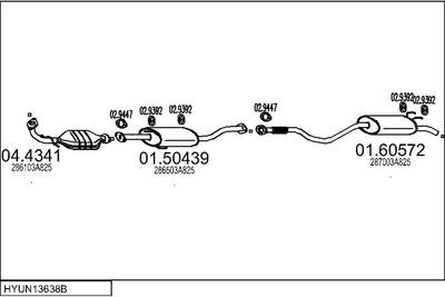 SISTEM DE ESAPAMENT MTS HYUN13638B120007