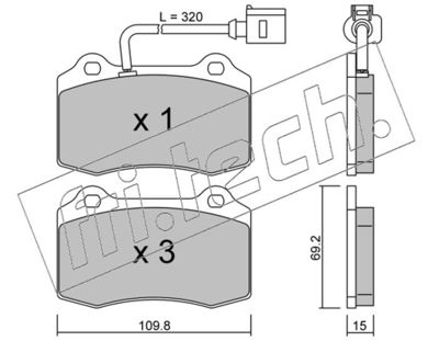 fri.tech. 260.4 Тормозные колодки и сигнализаторы  для SEAT LEON (Сеат Леон)