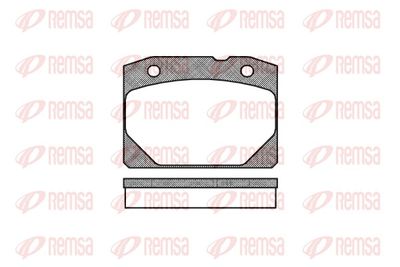 Zestaw klocków hamulcowych, hamulce tarczowe REMSA 0080.00