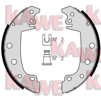Комплект тормозных колодок KAWE 02850 для DACIA 1310