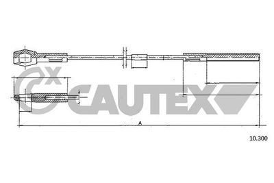 Трос, управление сцеплением CAUTEX 762910 для VW KARMANN