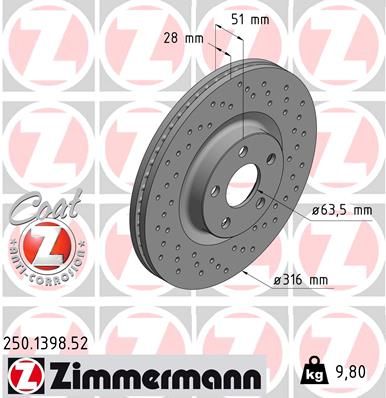 Brake Disc 250.1398.52