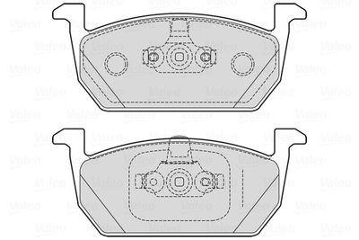 Комплект тормозных колодок, дисковый тормоз VALEO 601719 для SEAT ARONA