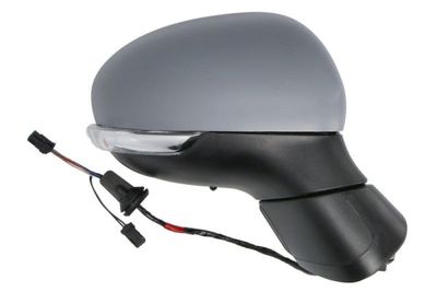 Zijspiegel Rechts (elektrisch, in reliëf, met verwarming, under-coated, met indicator, met temperatuursensor, wy5w gloeilamp) past: FIAT 500X 09.14-12.23