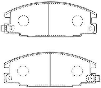 Комплект тормозных колодок, дисковый тормоз AISIN J1N010 для ISUZU CAMPO