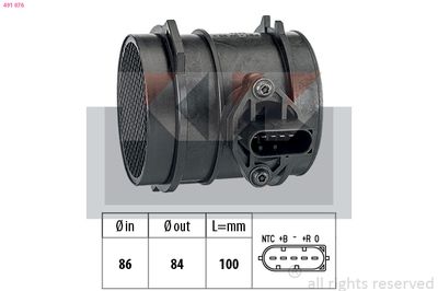 Przepływomierz masowy powietrza KW 491 076