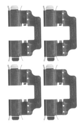 Комплектующие, колодки дискового тормоза HELLA 8DZ 355 203-651 для HONDA CIVIC