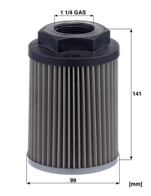 Hydraulisch filter (patroon) past: DIECI 30.7, 30.7 GD, 30.7 TAC, 30.9 GD, MAX 60.9/VS, PLUS 40.7VS, STAR 38.10, STAR 40.7, TECH 35.7VS, 35.13, 40,14, 40.14, 40,17, 40,17 GD, 35.16, 38.16, 40.25, 45