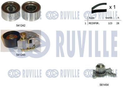 Водяной насос + комплект зубчатого ремня RUVILLE 5502752 для KIA PRO