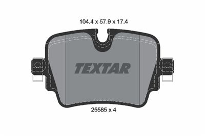 Комплект тормозных колодок, дисковый тормоз TEXTAR 2558501 для JAGUAR F-TYPE