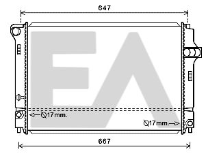 Радиатор, охлаждение двигателя EACLIMA 31R71280 для TOYOTA YARIS