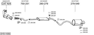 Układ wydechowy BOSAL SYS11050