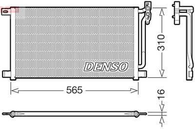 кондензатор, климатизация DENSO DCN05003
