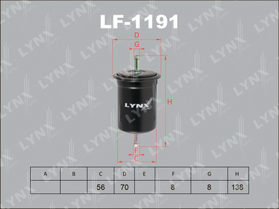 LYNXauto LF-1191 Топливный фильтр  для TOYOTA CAMI (Тойота Ками)
