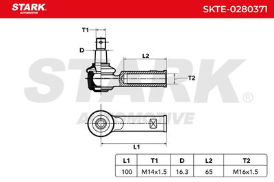 накрайник на напречна кормилна щанга STARK SKTE-0280371