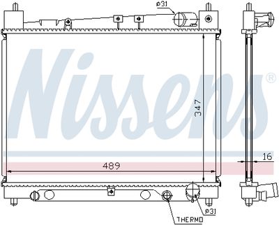 RADIATOR RACIRE MOTOR NISSENS 64798 4