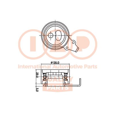 Натяжной ролик, ремень ГРМ IAP QUALITY PARTS 127-19011 для ASIA MOTORS ROCSTA