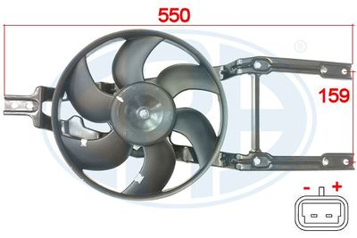 Вентилятор, охлаждение двигателя ERA 352052 для FIAT CINQUECENTO