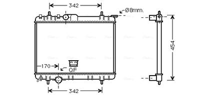 RADIATOR RACIRE MOTOR AVA QUALITY COOLING PEA2210