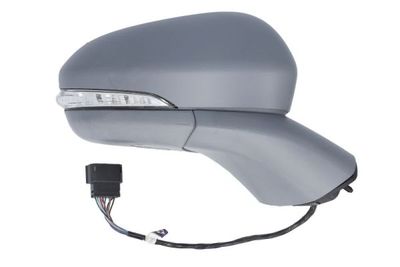 Zijspiegel Rechts (elektrisch, asferisch, met verwarming, assistent rijstrookverandering, under-coated, elektrisch opklapbaar, met indicator) past: FORD MONDEO V 08.14-