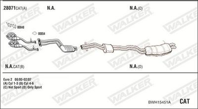 Изпускателна система WALKER BWH15451A