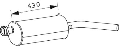 Tłumik końcowy DINEX 66372
