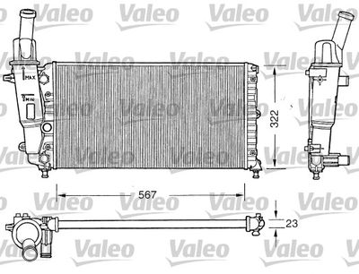 VALEO 731558 Радіатор охолодження двигуна для FIAT (Фиат)