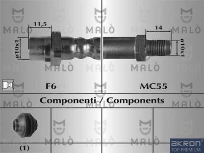 спирачен маркуч AKRON-MALÒ 80949