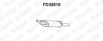 Глушитель выхлопных газов конечный VENEPORTE FD30510 для FORD PUMA