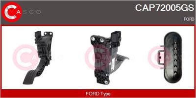 SET PEDALE CONDUCERE CASCO CAP72005GS