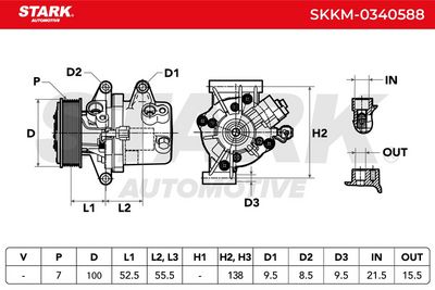 компресор, климатизация STARK SKKM-0340588
