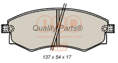 Комплект тормозных колодок, дисковый тормоз IAP QUALITY PARTS 704-07033 для HYUNDAI SONATA
