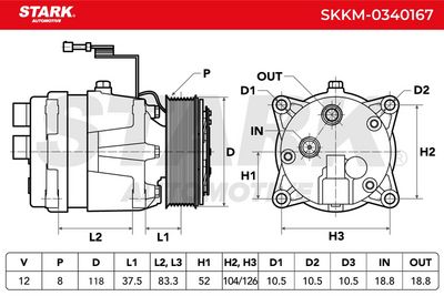 компресор, климатизация STARK SKKM-0340167