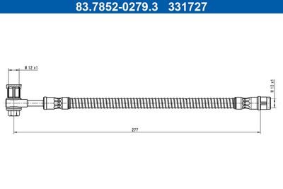 Przewód hamulcowy elastyczny ATE 83.7852-0279.3