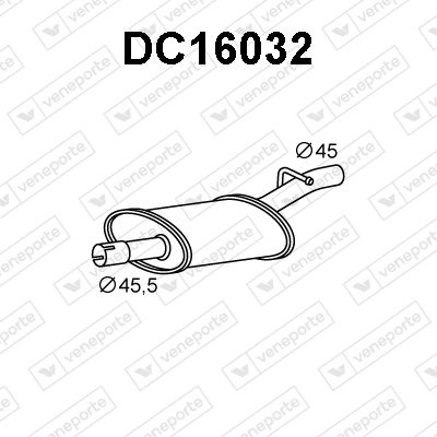 Предглушитель выхлопных газов VENEPORTE DC16032 для DACIA DUSTER