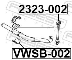 BUCSA BARA STABILIZATOARE FEBEST VWSB002 1