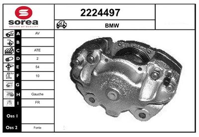 Тормозной суппорт EAI 2224497 для BMW 1500-2000