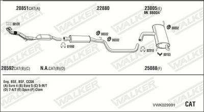 Изпускателна система WALKER VWK029991