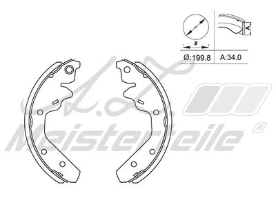 комплект спирачна челюст A.Z. Meisterteile AZMT-44-026-1380