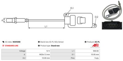 SENZOR NOX INJECTIE ADITIV AS-PL NOX9280 2