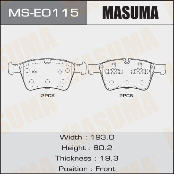 Комплект тормозных колодок MASUMA MS-E0115 для MERCEDES-BENZ M-CLASS