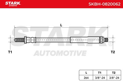 спирачен маркуч STARK SKBH-0820062