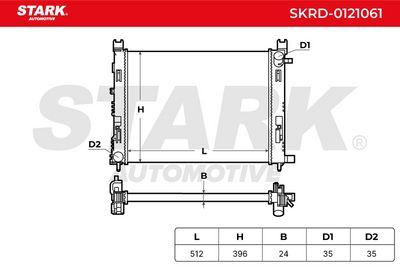 радиатор, охлаждане на двигателя STARK SKRD-0121061