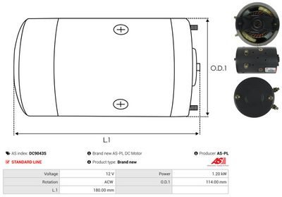 MOTOR ELECTRIC AS-PL DC9043S 3