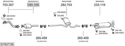 Изпускателна система BOSAL SYS07726