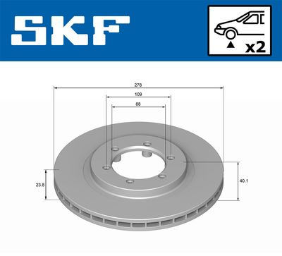 DISC FRANA SKF VKBD80918V2 1