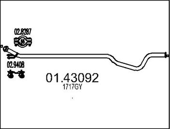 Rura wydechowa MTS 01.43092