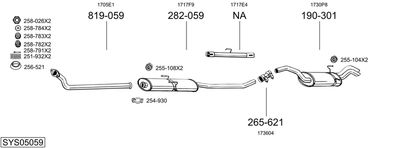 Układ wydechowy BOSAL SYS05059