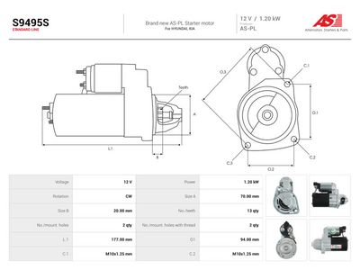 Starter AS-PL S9495S