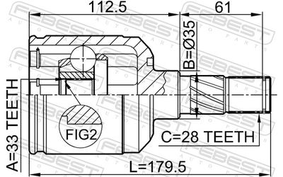 Joint Kit, drive shaft 0511-M6ATLH